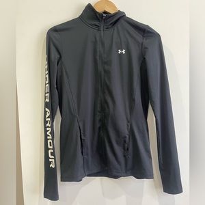 Black under armor light fitted zip up